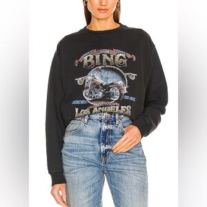 Anine Bing Ramona Biker Sweatshirt